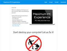Tablet Screenshot of maximumpcexperience.com